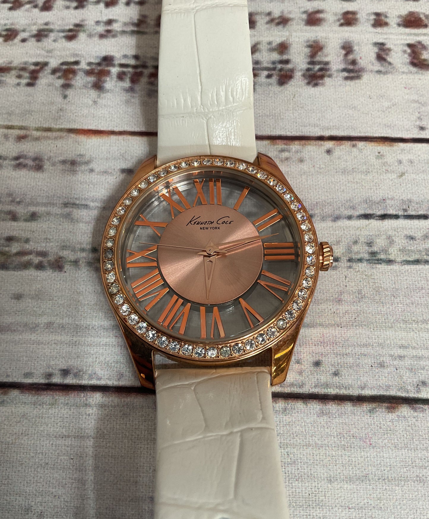 Kenneth Cole Transparency Women's Gold Plated Crystal Accent Quartz Watch KC2728