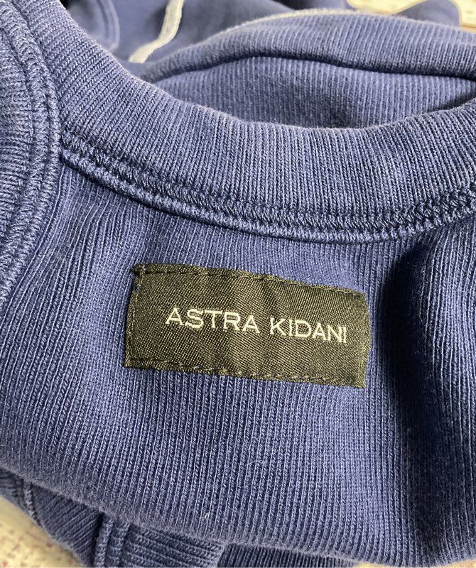 Astra Kidani Women's Ribbed Cutout Tank Top Blue Size M Made in USA