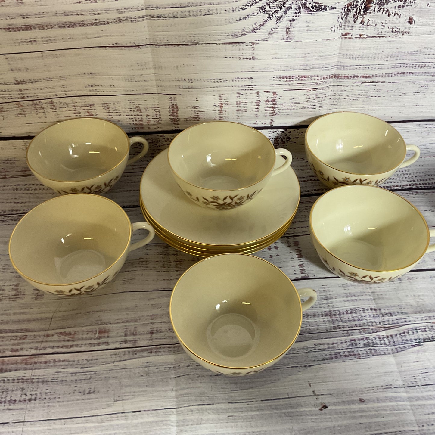 LENOX Starlight 6 Cups And 4 Saucers- 10 pieces (1 of 2)