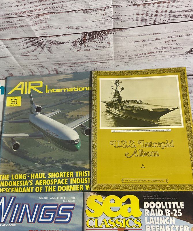 Lot Of 7 Vintage Army Magazines Military 1970's Wings, Sea Classics,
