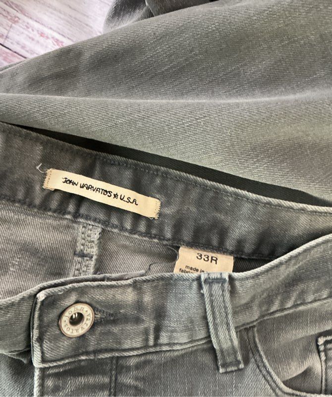 Men's John Varvatos Gray Boot Cut Jeans Size 33 Retail $248