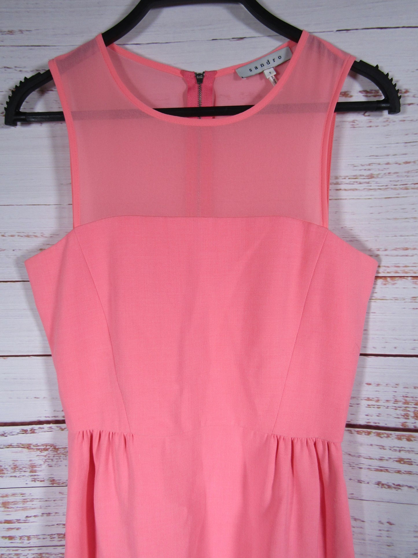 Sandro Women's Pink Sleeveless Mini Cocktail Dress Size 1