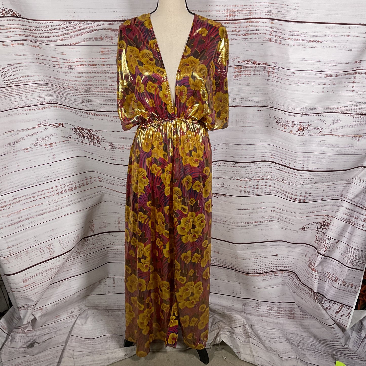 By ANTHROPOLOGIE Shine Kaftan Floral Dress- SZ S