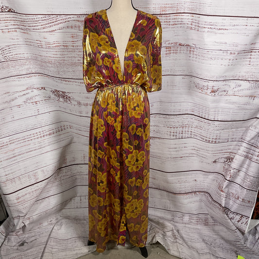By ANTHROPOLOGIE Shine Kaftan Floral Dress- SZ S