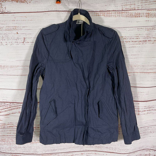 Mantu Navy Double Breasted Utility Jacket Made in Italy (Size in Description)