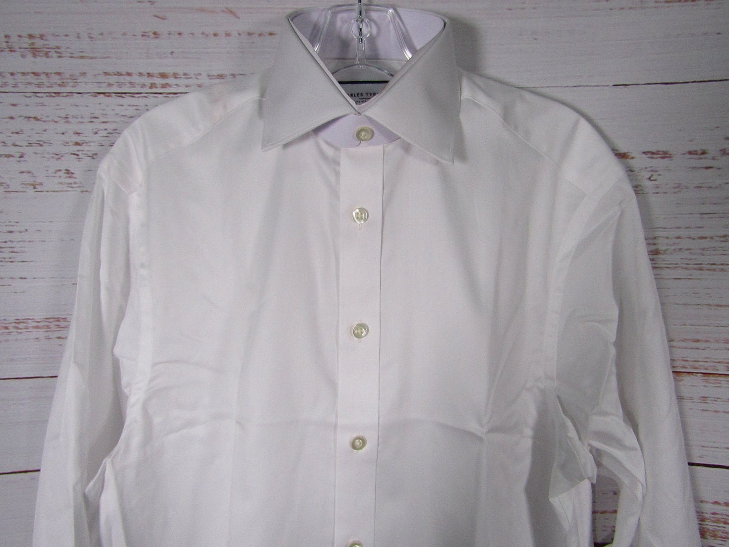 Charles Tyrwhitt White Egyptian Cotton Twill Classic Fit Shirt Size 15.5 / 33in