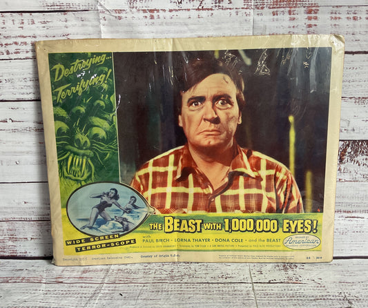 Vintage Beast With 1,000,000 Eyes Paul Birch Lorna Thayer Original Movie Poster