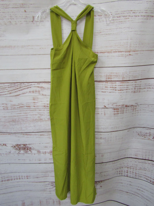 Commense Women's Green Cross Halter Split Long Dress Size XS