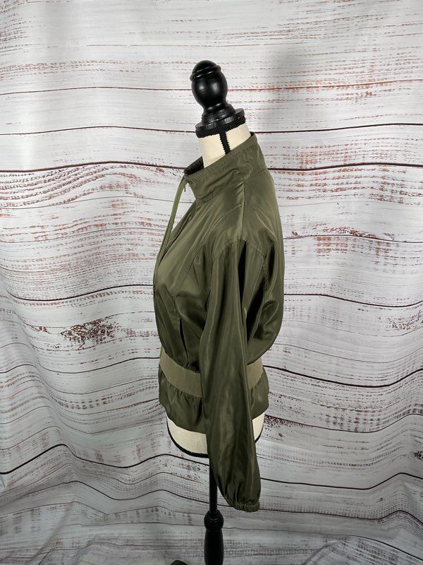 FRAME Women's Cropped Zip-Front Cinched Lightweight Jacket Size XS