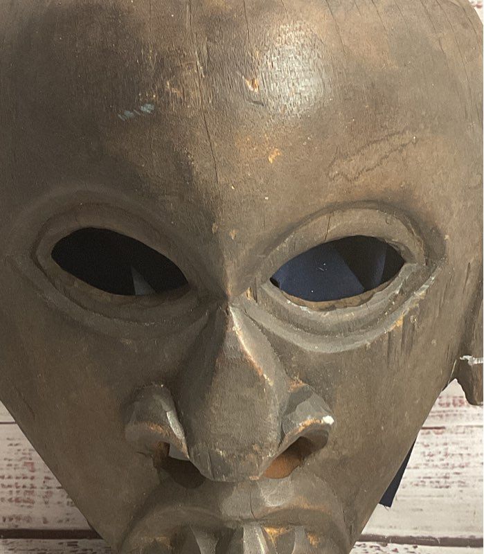 Vintage Handcrafted Wooden Nepalese Jakhri Mask