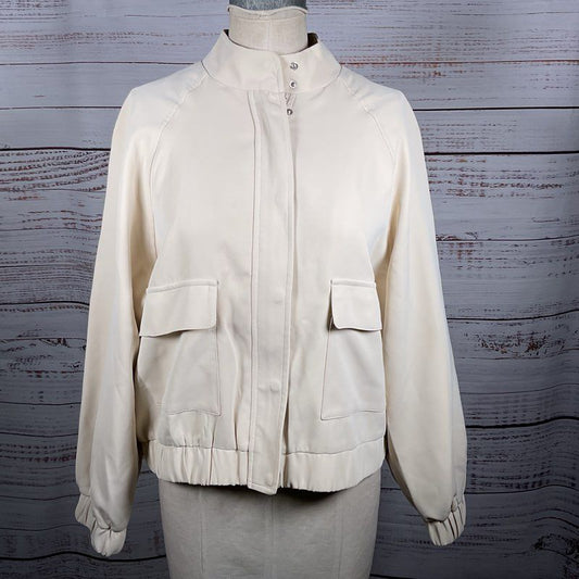 NWT GREYLIN Collection Women's Ivory Zip Up Jacket- SZ L