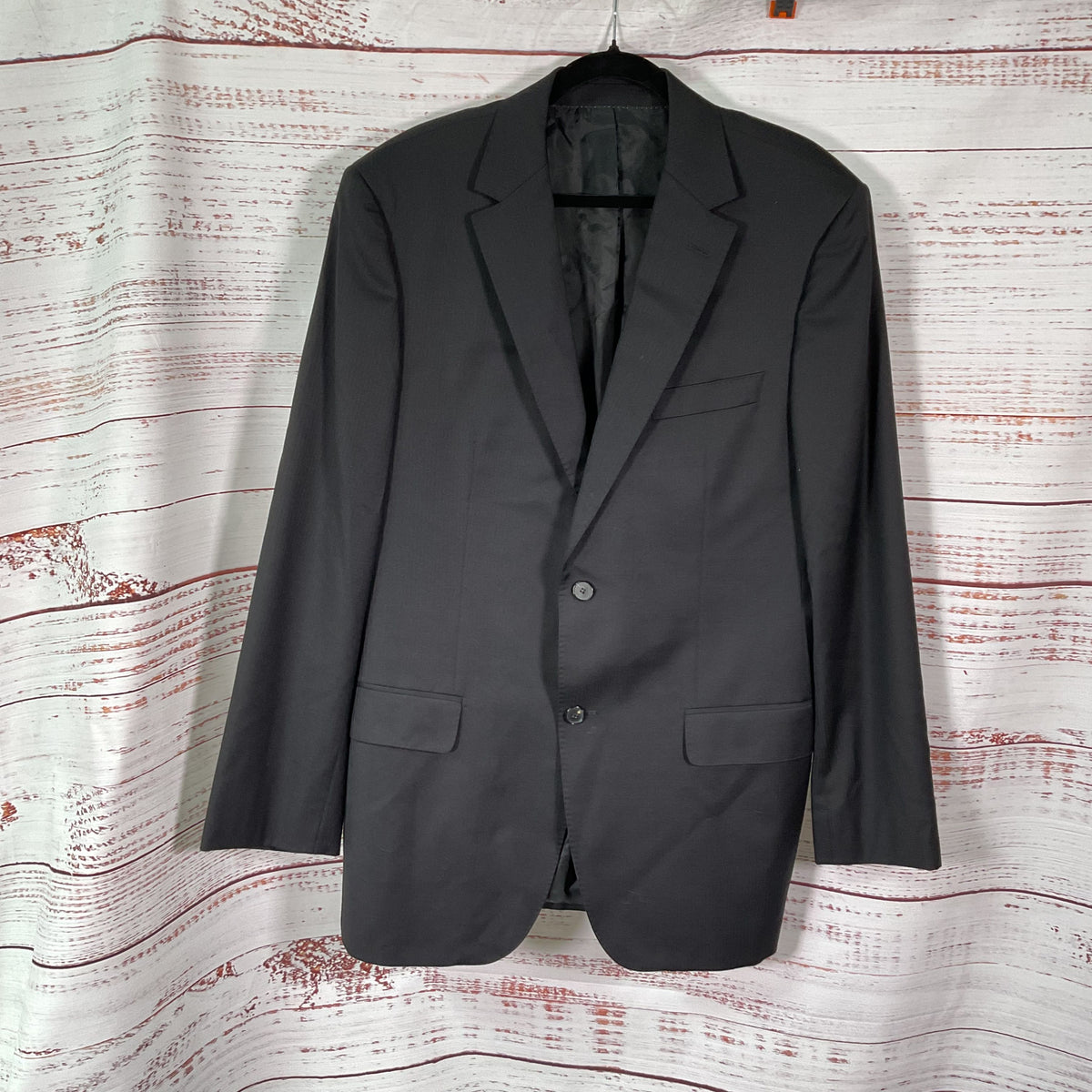 Hugo Boss Black Jacquard Stripe 2 Button Non Shatnez Blazer Jacket - Size 42