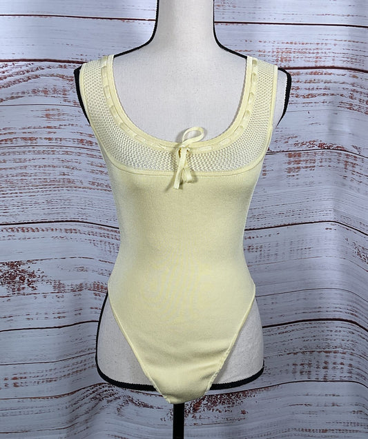 Helsa Brie Bodysuit Butter Yellow S