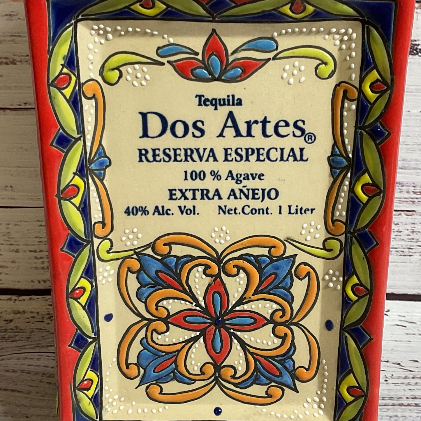 Dos Artes Reserva Especial Agave Anejo Ceramic Empty Bottle- 1 Liter