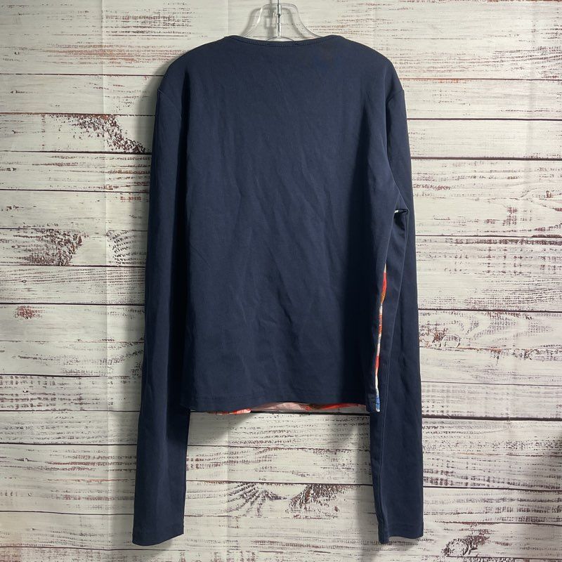 NWT Sixth Dimension Lucky Charm Long Sleeve Blue Tee Blouse - Size S