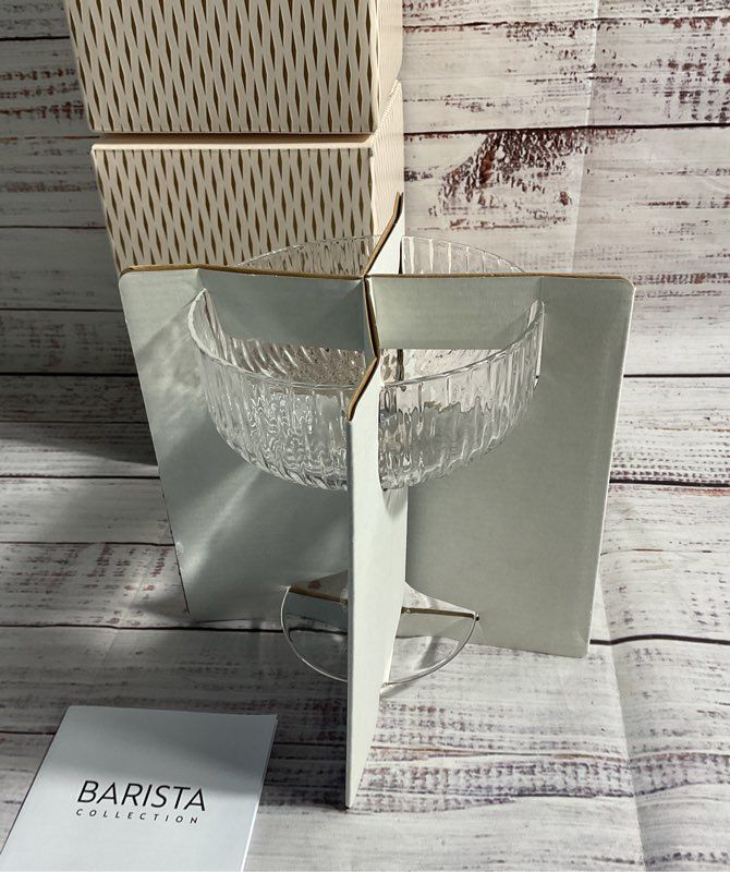 2 New Nespresso Fusalp 335ml Barista Festive Glass Ltd Edition Nib Martini Glass