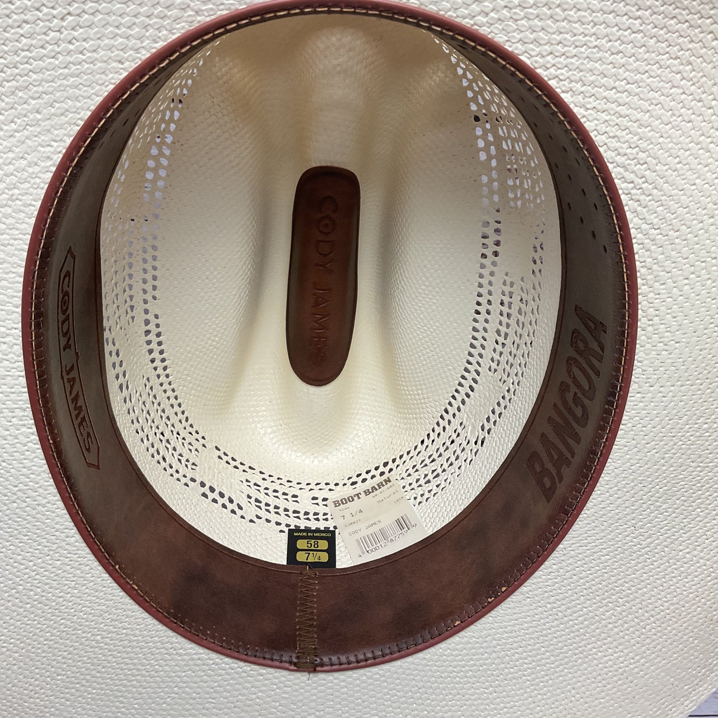 Cody James Bangora Straw Cowboy Hat - Size 7 1/4