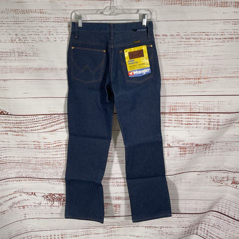 Vintage 80s Deadstock Wrangler Student Heavyweight Straight Leg Jeans Size 29x30