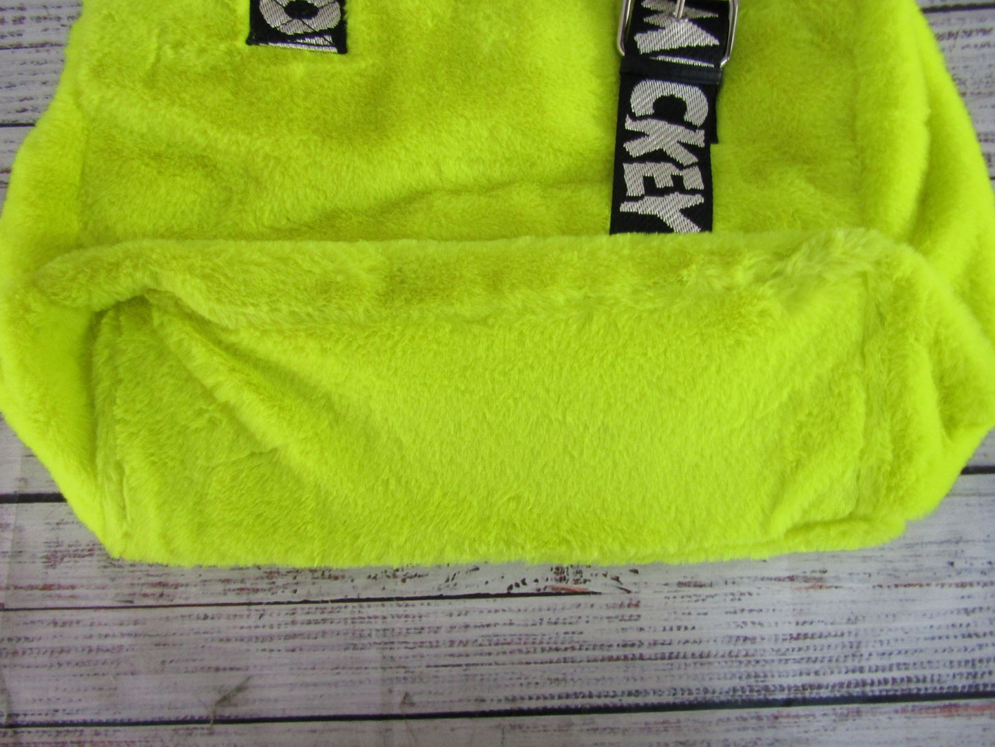 Disney Neon Yellow Mickey Mouse Embroidered Tote Shoulder Bag