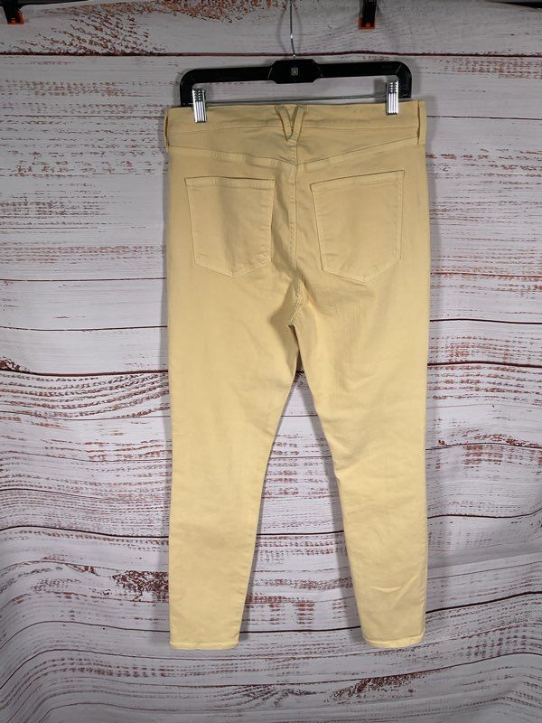 Veronica Beard Maera High-Rise Skinny Jeans Mustard Yellow Size 31