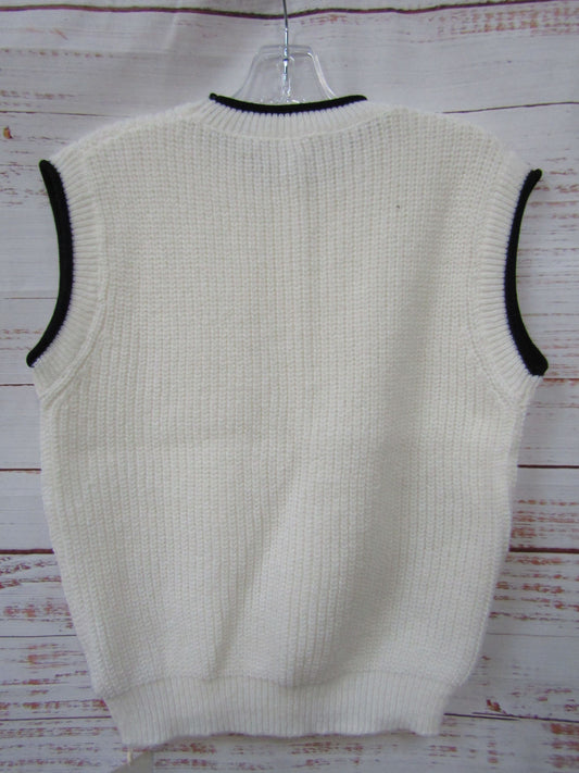 Commense Women's White Knit Sweater Vest Size XS