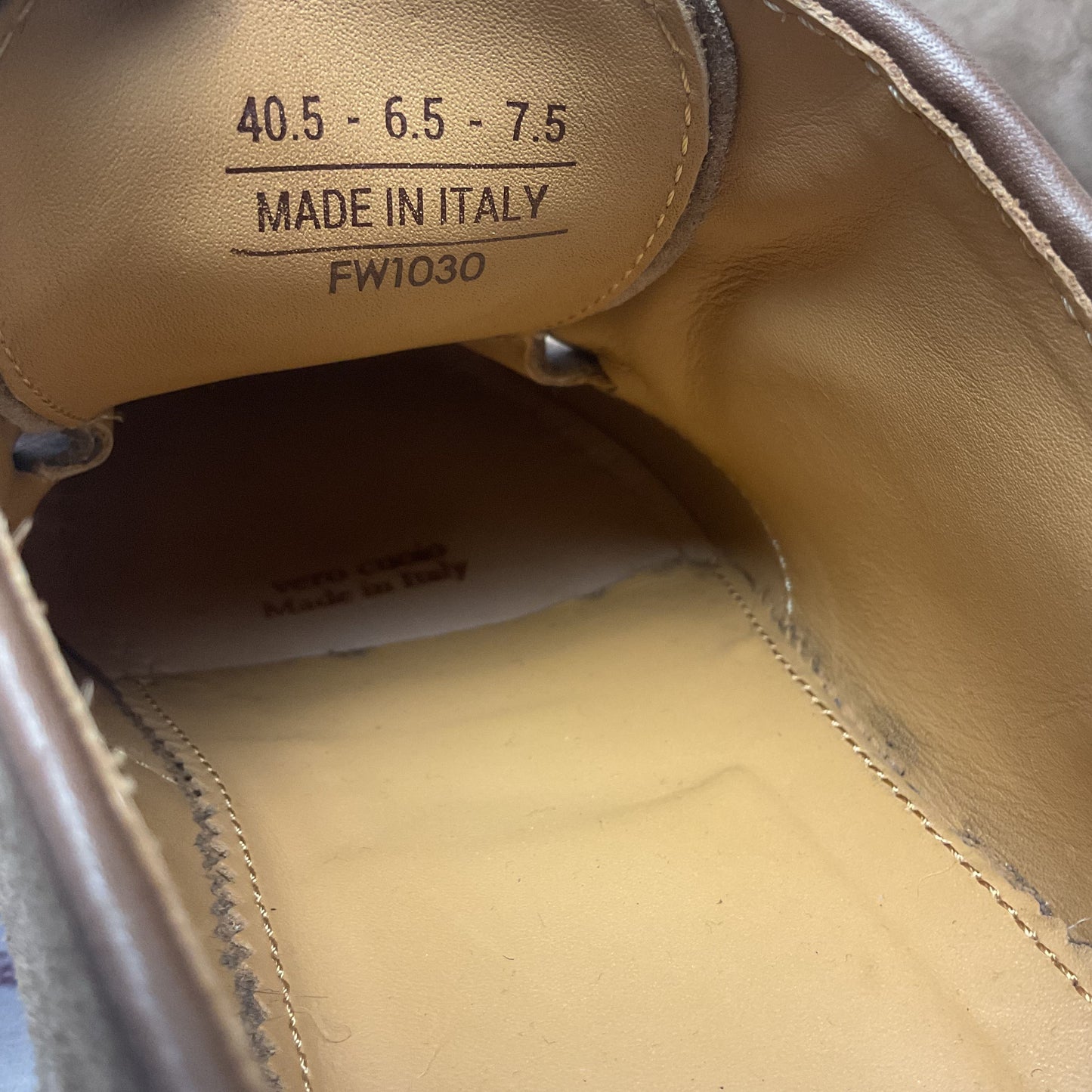 Suitsupply Brown Suede Derby Dress Shoe Men Size 7.5