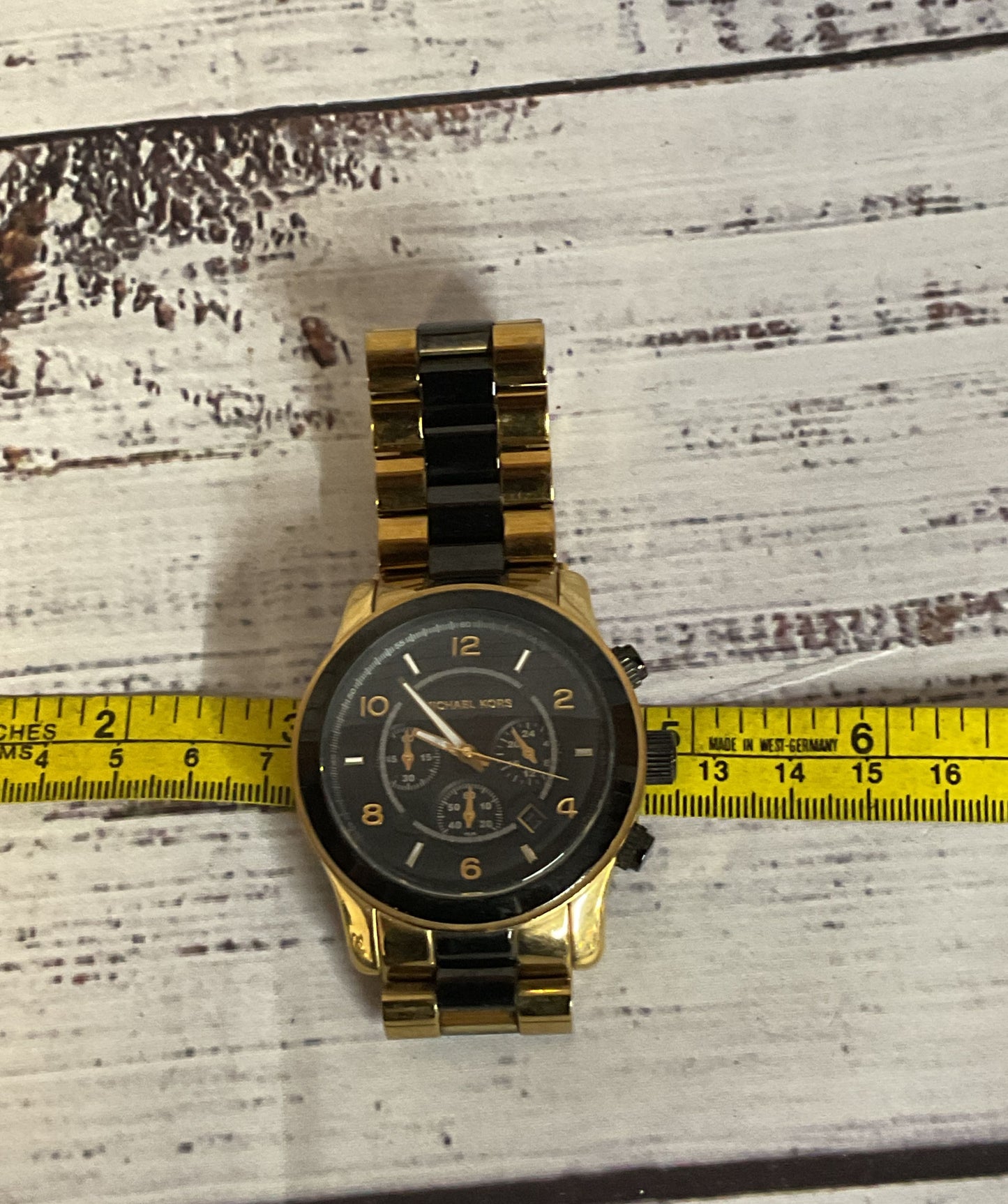 MICHAEL KORS MK 8265 Stainless Steel Gold Tone & Black Watch