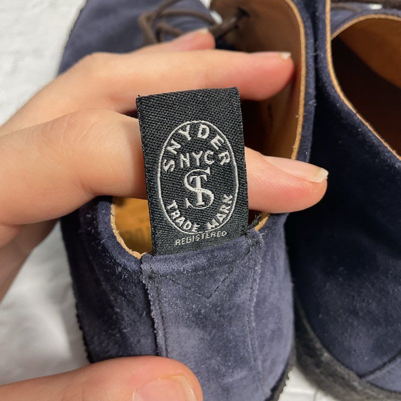 Snyders X Todd Snyder Dark Blue Suede Chukka Boot Men 8.5
