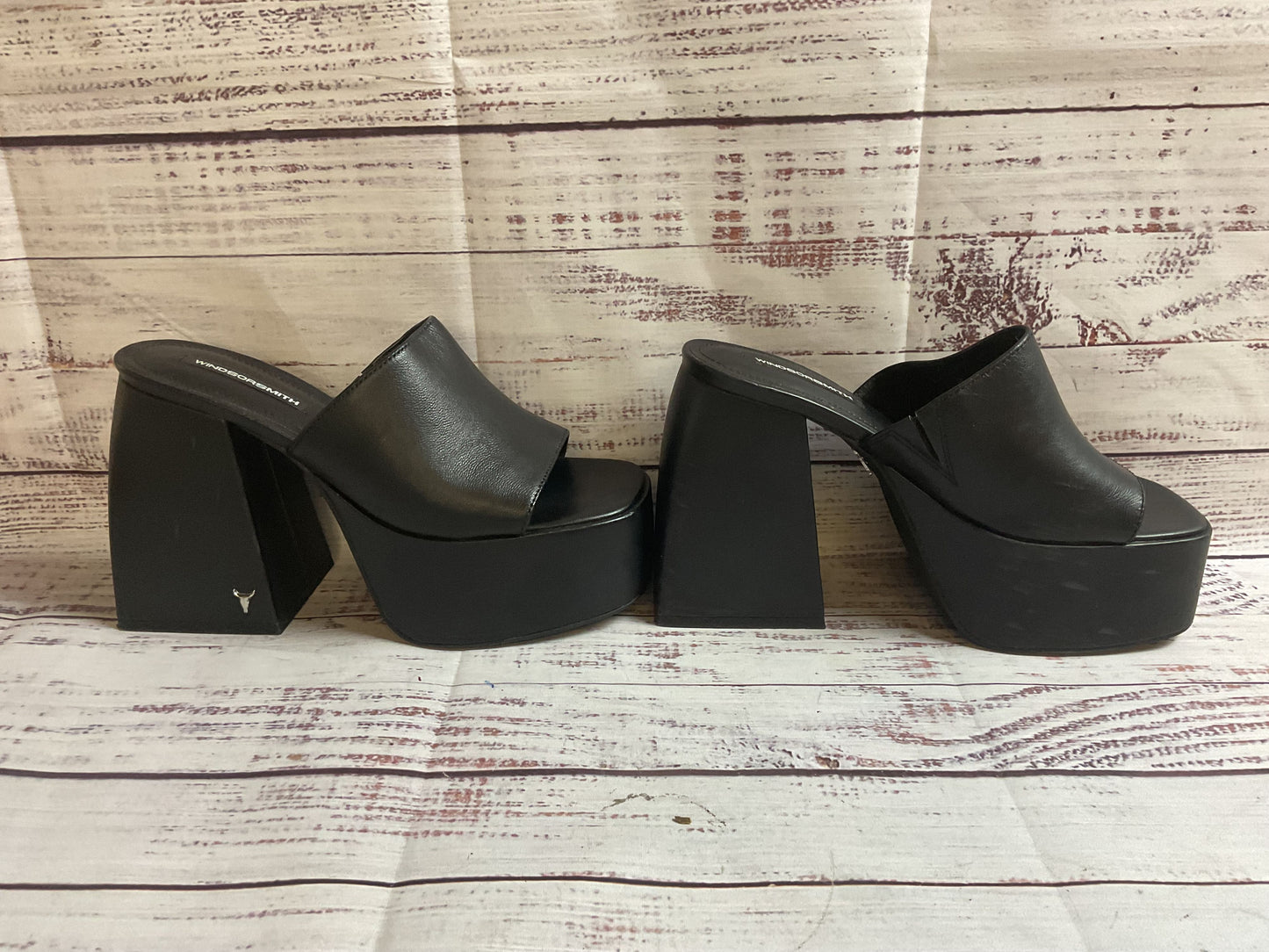 Windsorsmith Black Pump Sandal Heel Women 6