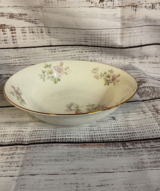 Tirschenreuth Bavaria Germany Apple Blossom White Porcelain Serving Bowl