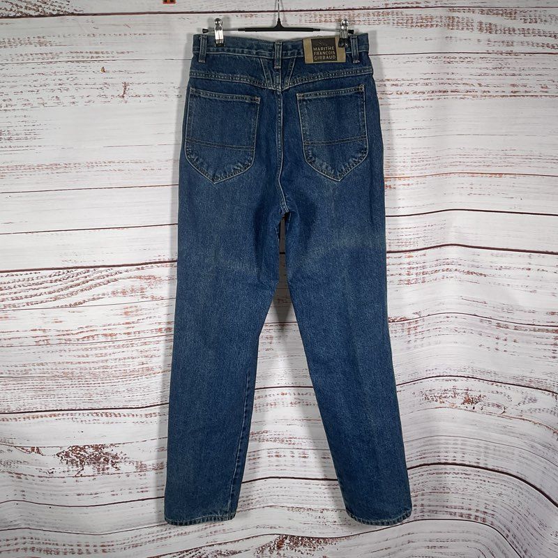 VTG. Marithe Francois Girbaud Blue Denim French Designer Jeans - Size 8 Long