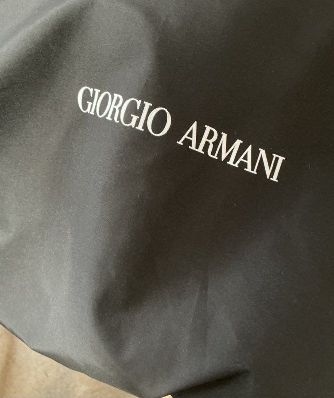 Giorgio Armani Black Nylon Double Handles Garment Bag