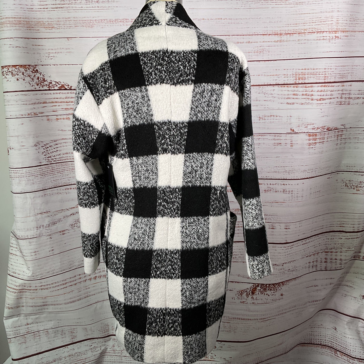 NWT SANCTUARY Women's Black/White Plaid One Button Jacket- SZ S