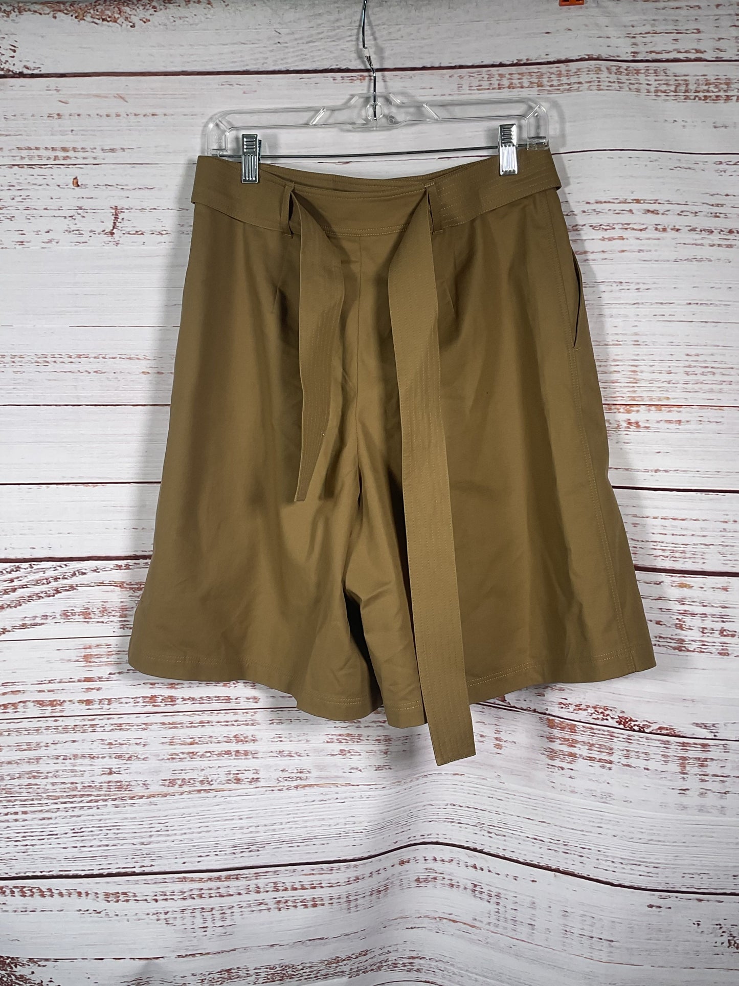 Lafayette 148 Brown Belted Skirt Style Shorts - Size 8