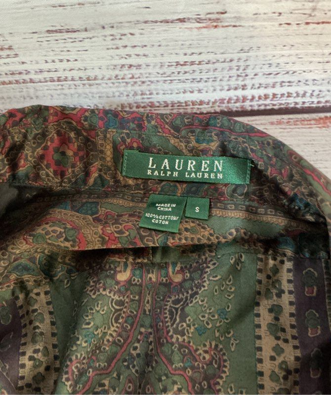 NWT Women's Lauren Ralph Lauren Paisley Print Blouse Size S
