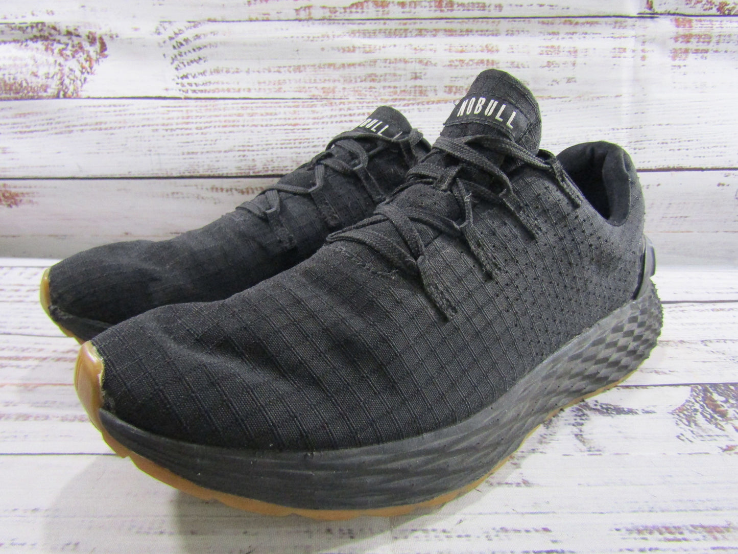 NOBULL Allday Ripstop Men's Black Gum Training Shoes Size 8.5