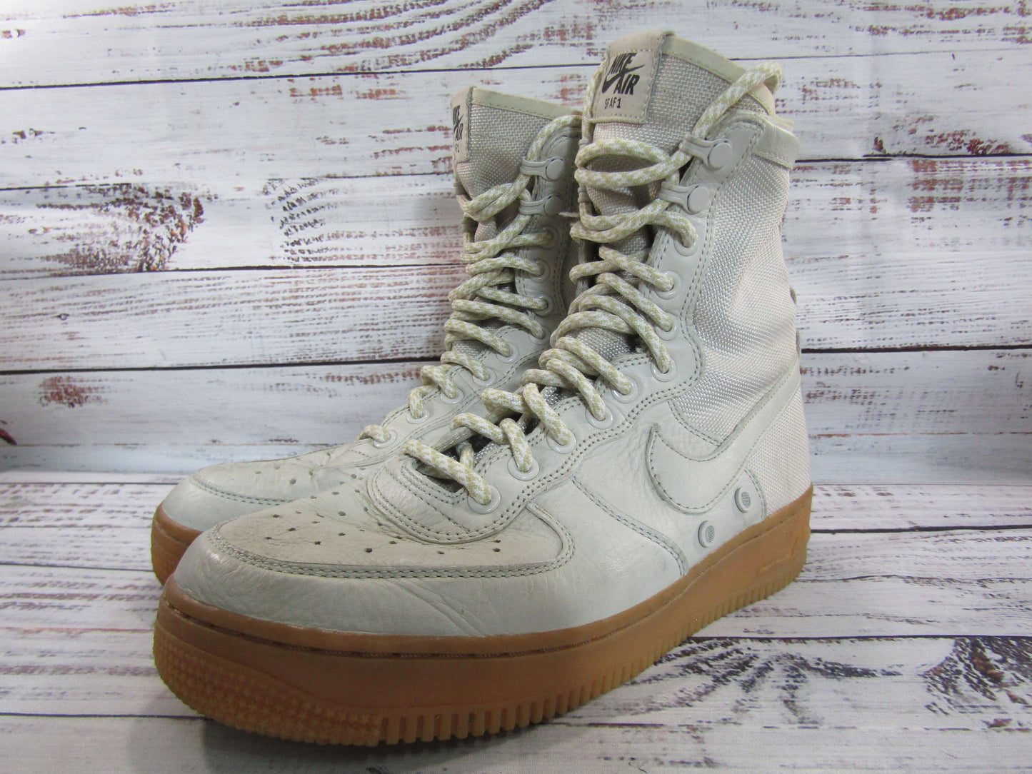 Nike SF Air Force 1 High Women's Light Bone High Top Sneakers Size 9 857872-004