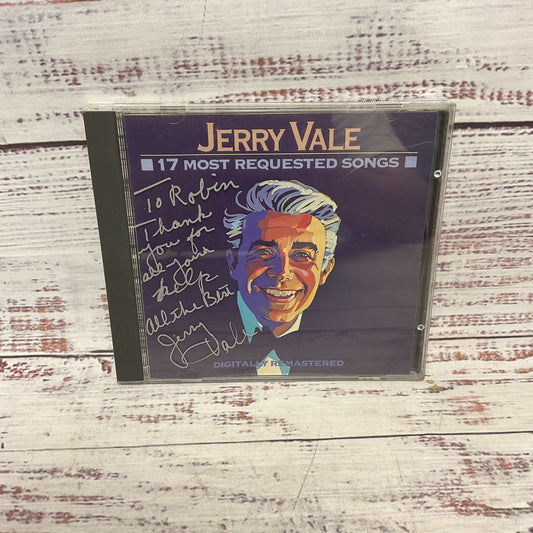 Jerry Vale 17 Most Requested Songs Cd Signed Autographed