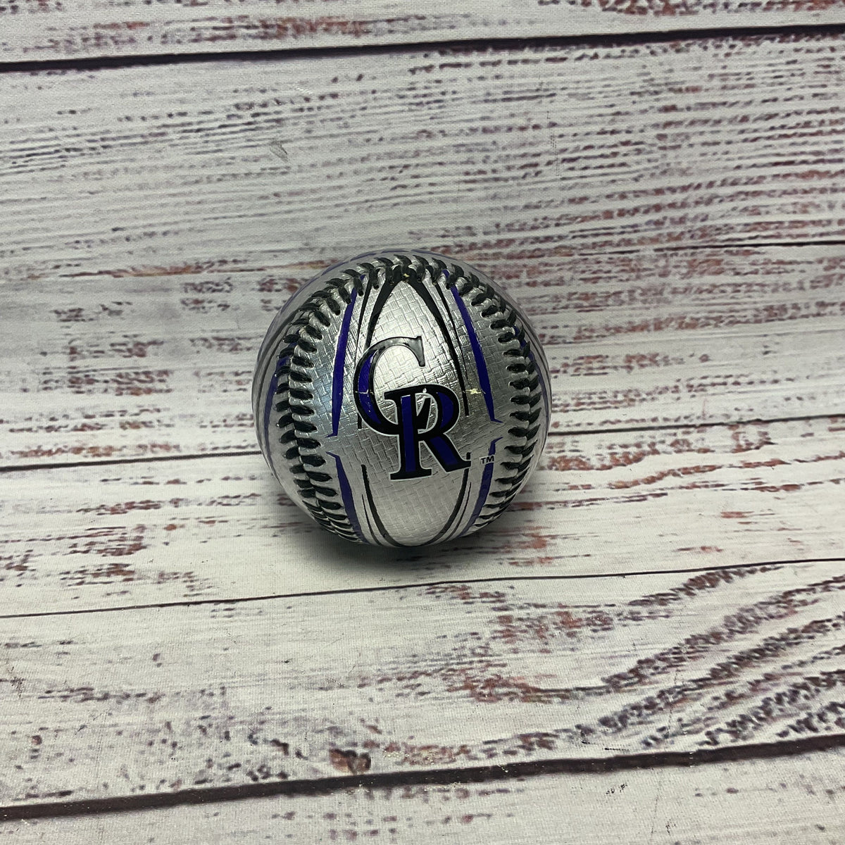 Rawling Colorado Rockies Silver Purple Baseball 2009