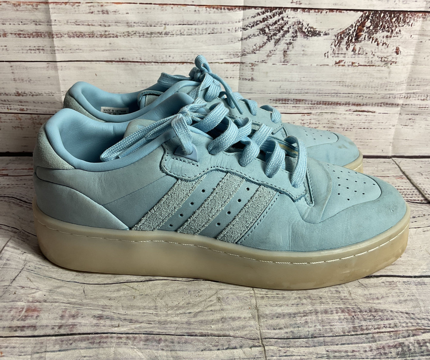 Adidas Rivalry Low Lux Platform Sneakers Light Blue 8.5