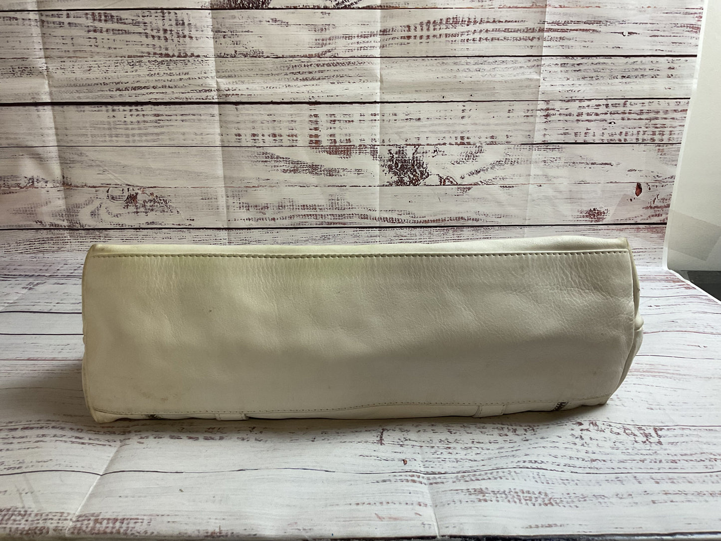 Marco Buggiani White Leather Purse Handbag