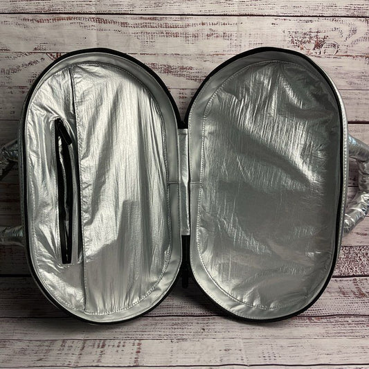 Spoiled Child Jeremy Scott Chrome Spaceship Top Handle Travel Bag Purse