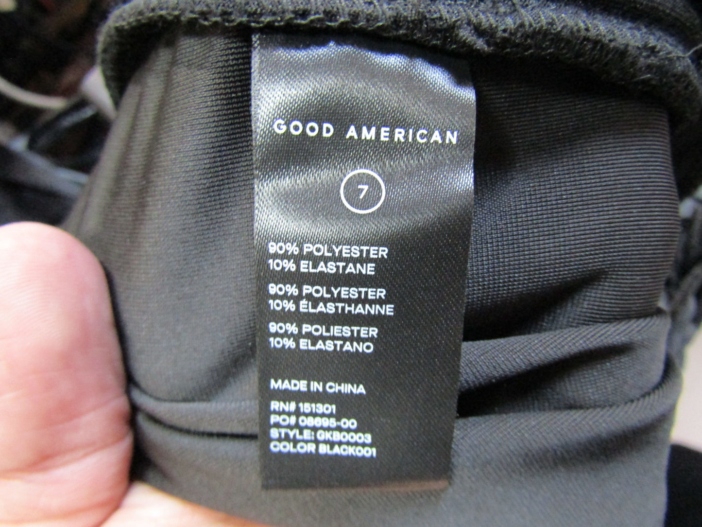 Good American Women's Black Velvet Pants Size 7