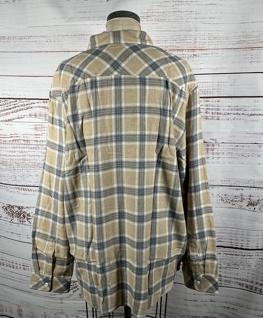 Rails Lennox Plaid Button Up Shirt Palamino Skyline 2X