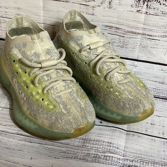 ADIDAS Yeezy Boost 350 V2 White/Green Women's Sneakers- SZ 5