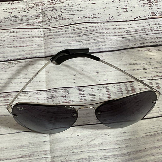 RAY-BAN RB3449 Men's Silver Tone Gray Gradient Aviator Sunglasses- 59[ ]14 135