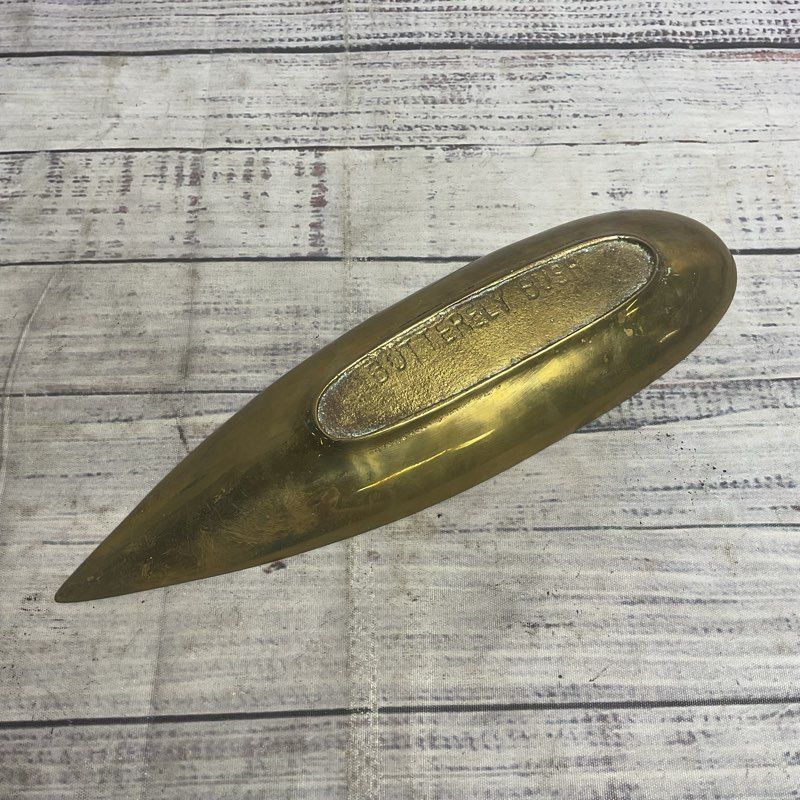 Butterfly Bush Vintage 10" Brass Leaf Tray