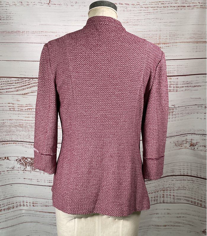 St John Tweed Knit Button Down Jacket Multicolor