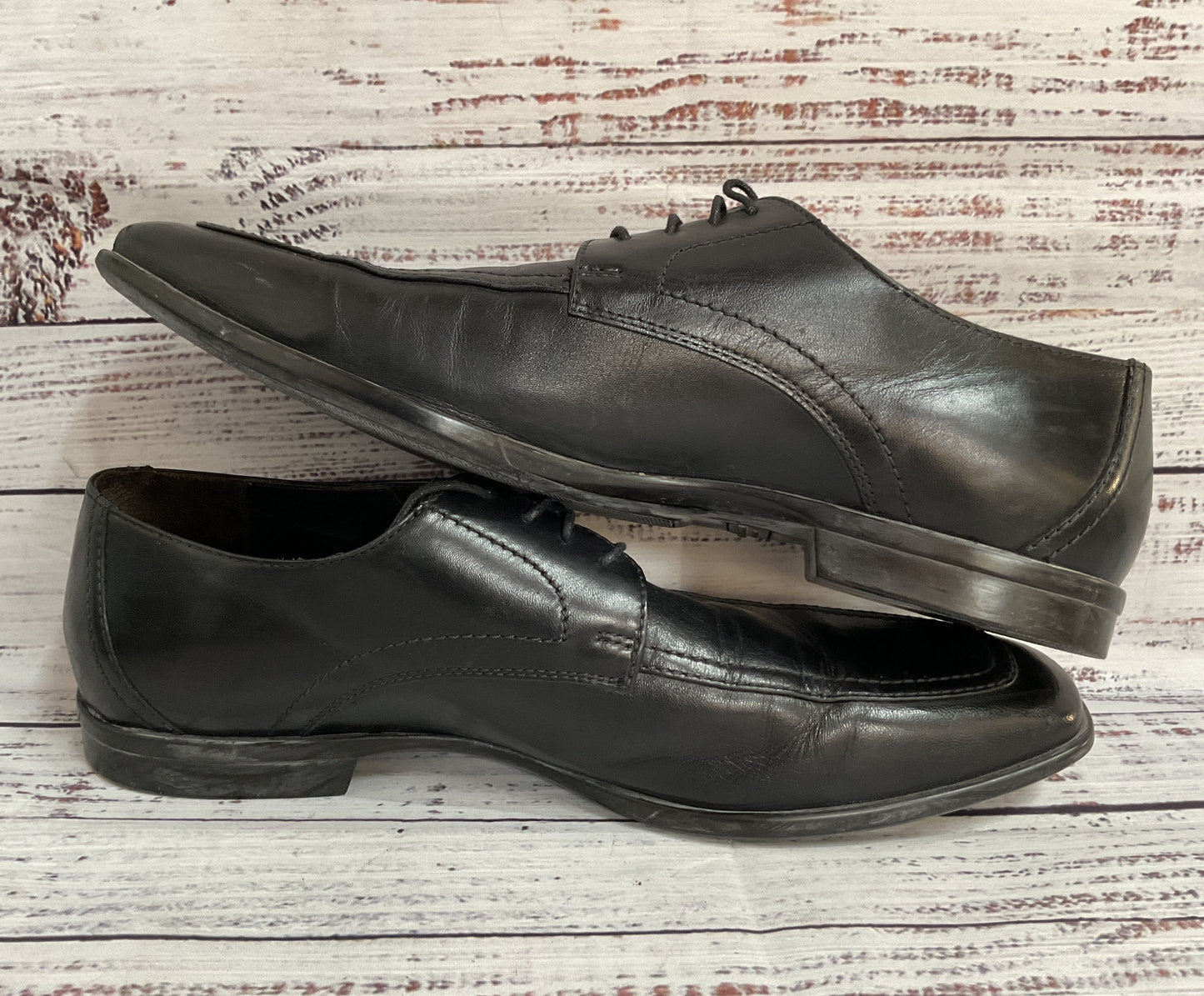 Bruno Magli Mianato Men's Black Leather Oxford Shoes Size 8.5 Made in Italy