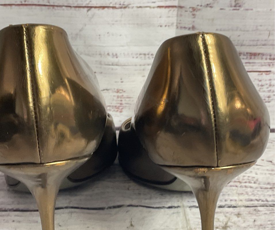 Dolce & Gabbana Patent Leather Pump Heels Bronze 36